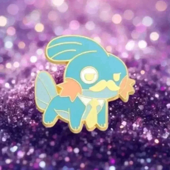 Independent Other - Gentleman Mudkip Hoenn Starter Enamel Pin – Charming Pokémon Collectible!